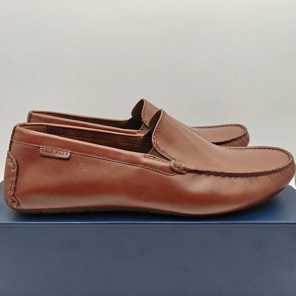 Cole Haan Grand+ Venetian Driving Loafers Mens 11.5 M Woodbury Gum C38825